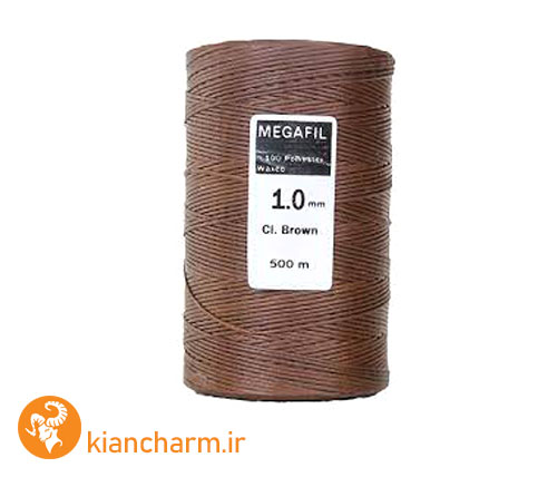 Nakhmum_megafil_brown نخ موم زده MEGAFIL - تصویر 1