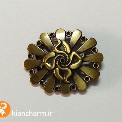 سگک کمربند زنانه طاووس برنزی
